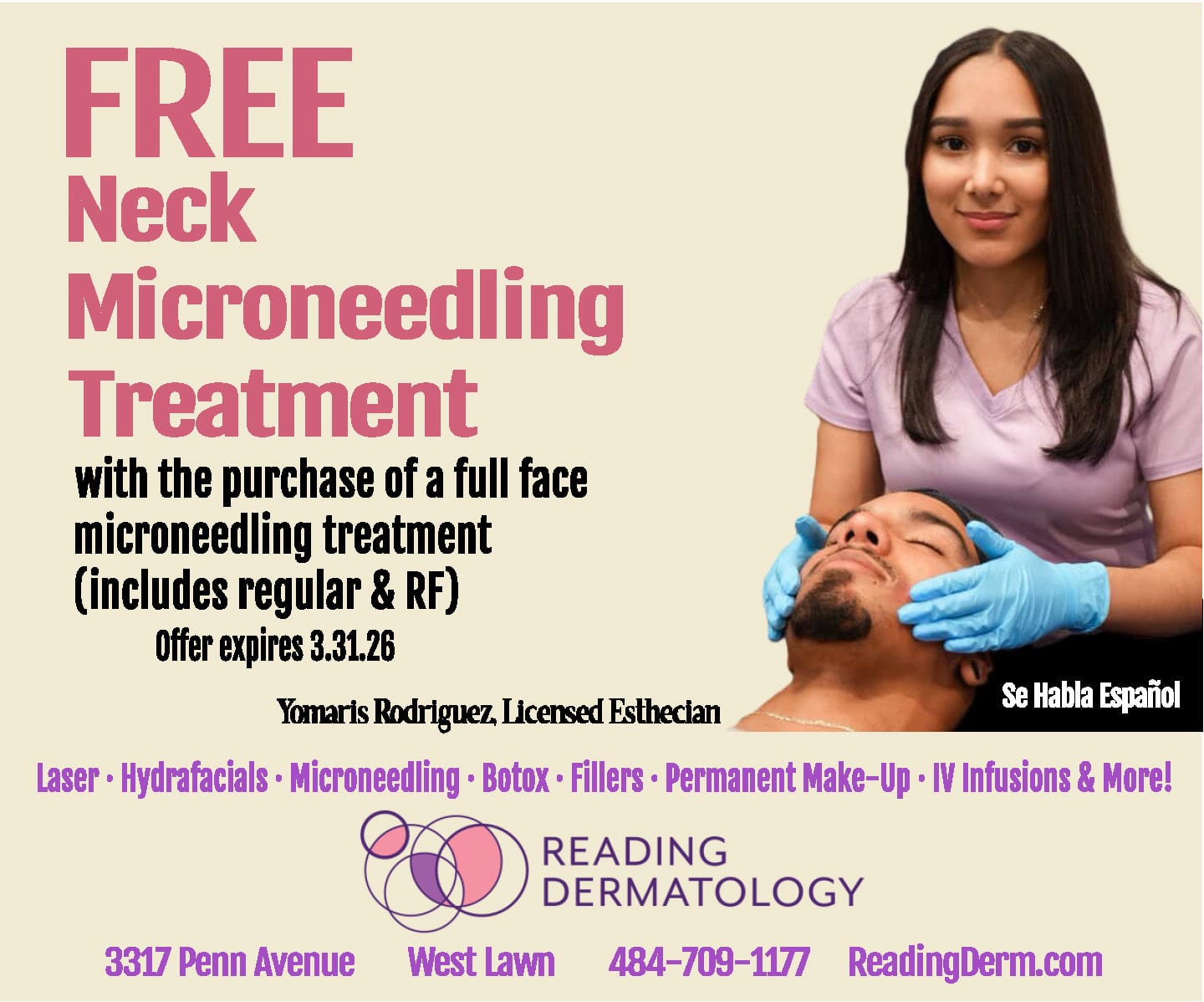 Reading Dermatology Promotion